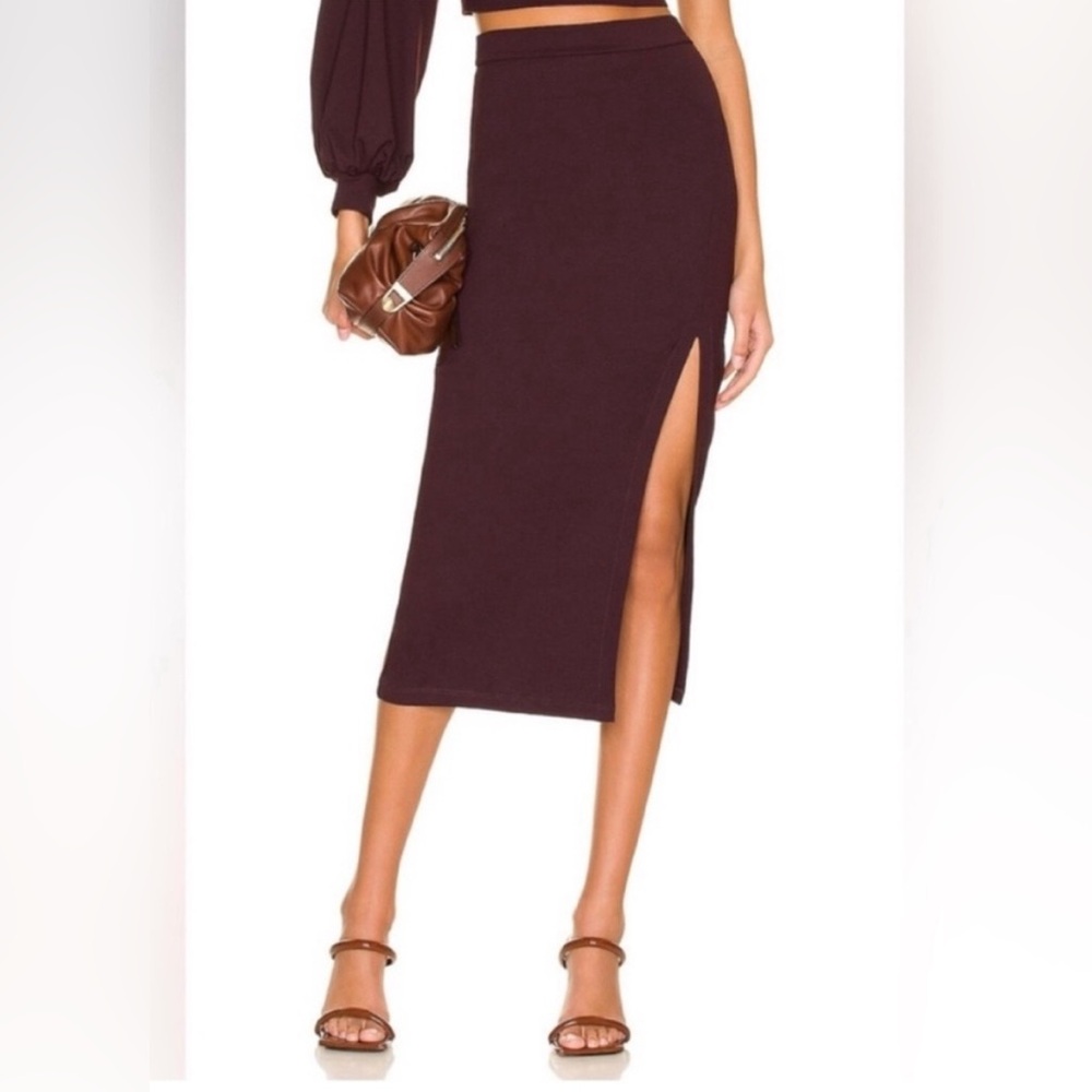SUSANA MONACO Cabernet  midi skirt